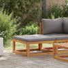 Maison Exclusive - Repose-pied avec coussin gris foncé Bois d'acacia massif