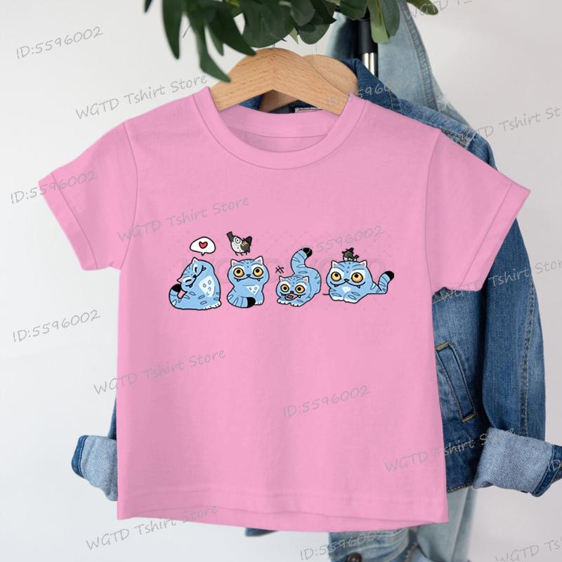KPop Demon Hunters Tiger T-shirt Baby Girls Boys New Cartoon Cotton Tee Cute Tiger Print Crew Neck Cool Kids Tee Movie T-shirts