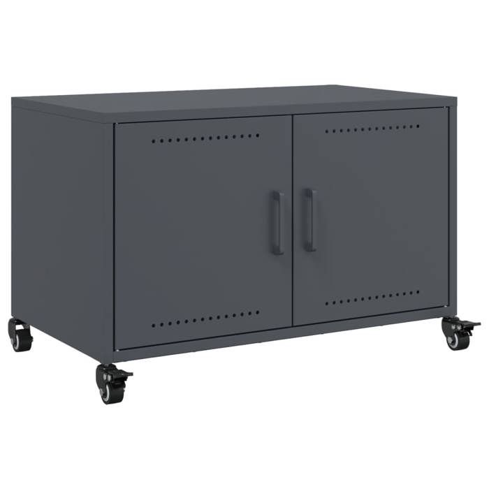 VidaXL TV Stand, Television Cabinet with Doors, TV Stand with Storage Living Room, Anthracite 846640
