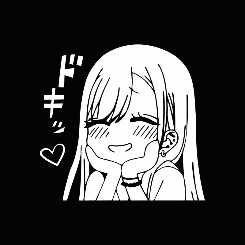Car interior stickers Cute anime car stickers Car window bumpers Die-cut vinyl stickers car decorative accessories