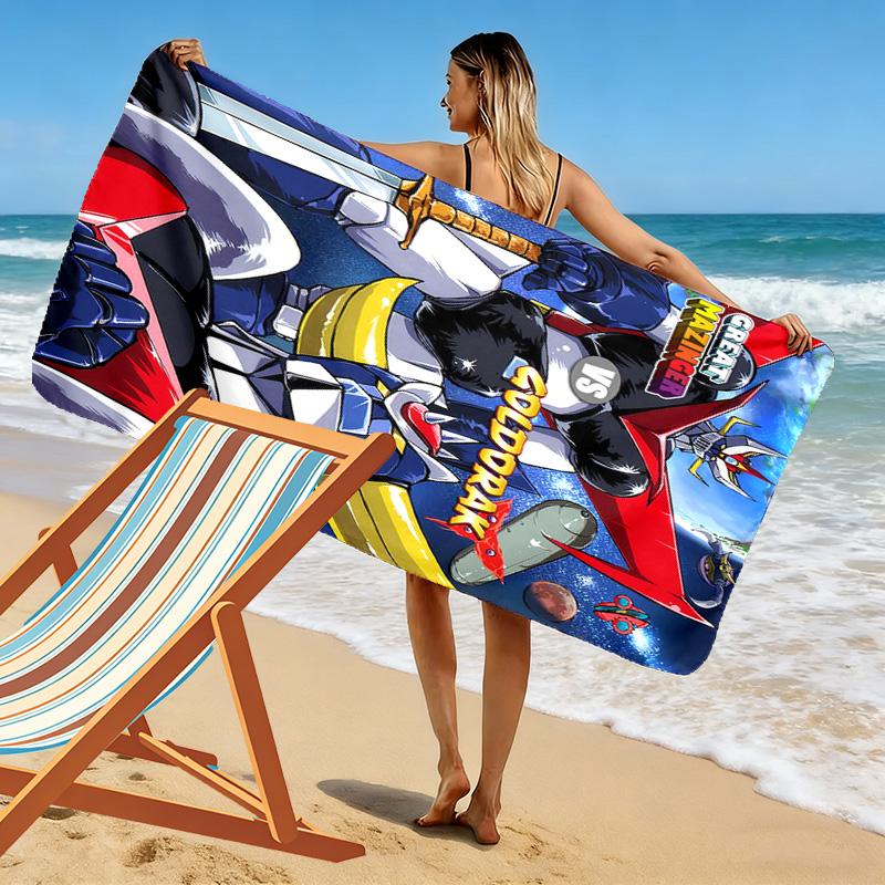 GrendizerUFO Print Beach Towel, Large Soft Quick Dry Towel for Beach Camping Swimming