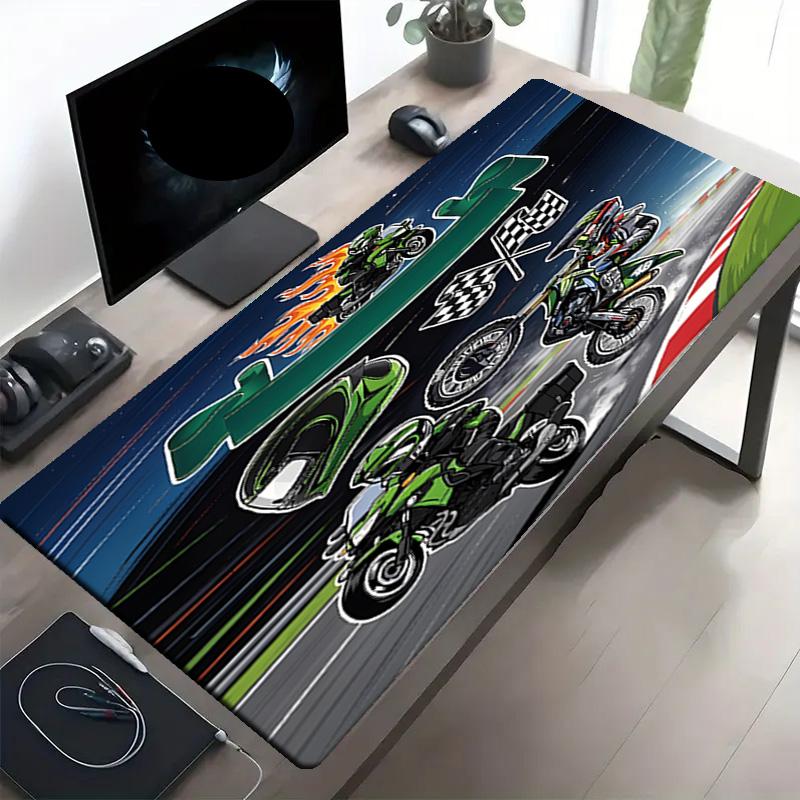 Kawasaki Print Mouse Pad, Anti‑Slip Desktop keyboard Mat, for PC Laptop Gaming Working Daily Use, Cool Festival Birthday Gift