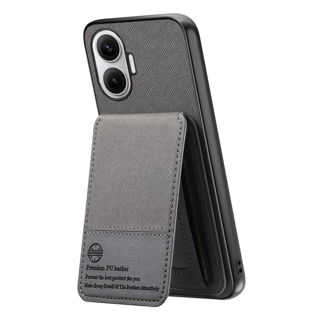 For Xiaomi Redmi Turbo 4 Pro 5G Case Cloth Texture Leather+PC+TPU RFID Blocking Phone Cover with Card Holder