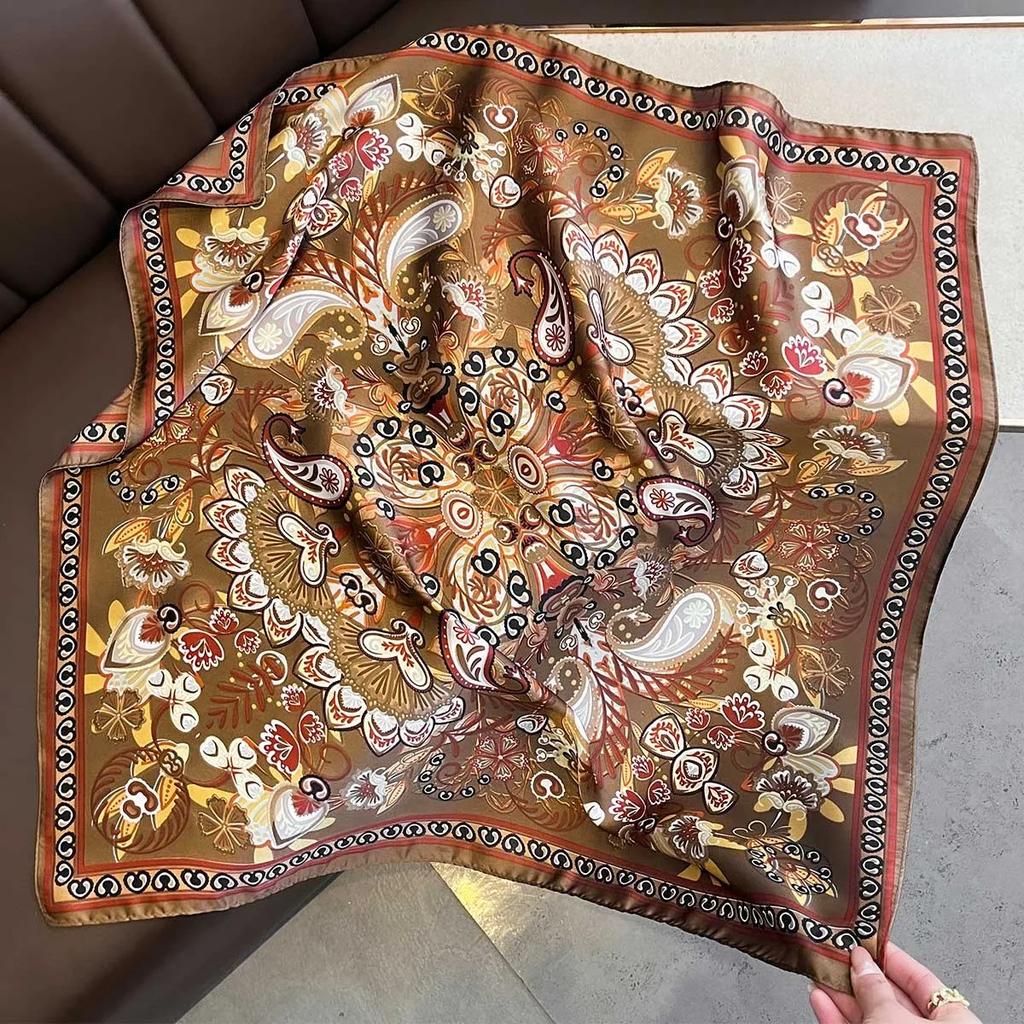 2025 Nou Eșarfă Bandană cu Imprimeu Paisley Ușoară Satin Moale Elegantă Versatilă Eșarfă de Gât Pentru Femei Bentițe Eșarfă de Cap