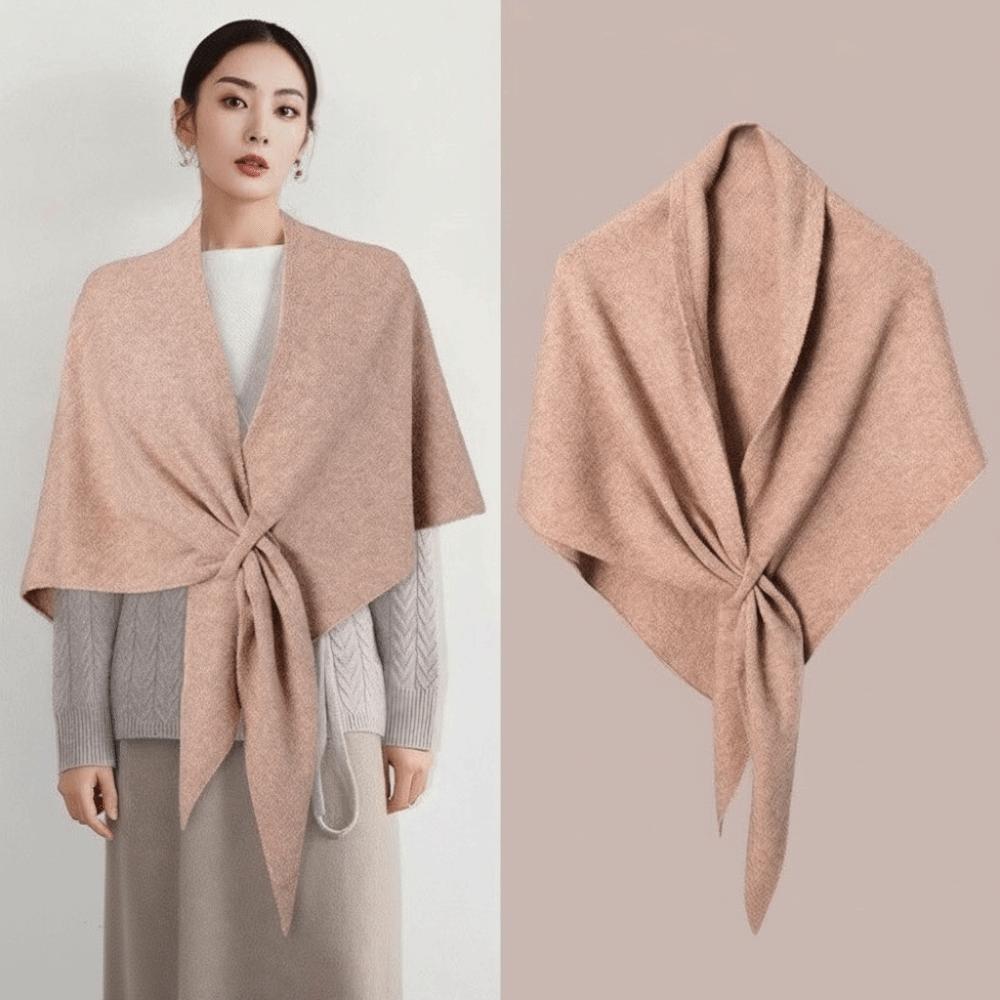 Cashmere Knitted Triangle Scarf Korean Style Winter Shawl Soft Cape Wraps  Women/Men