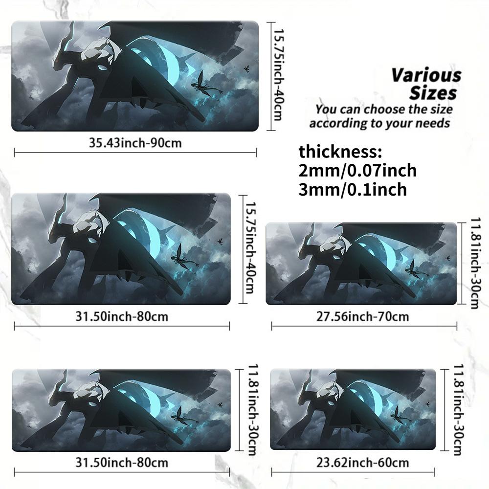 Lucario Desert Power Attack TCG Playmat NonSlip Desk Mat 30x80x0.2cm