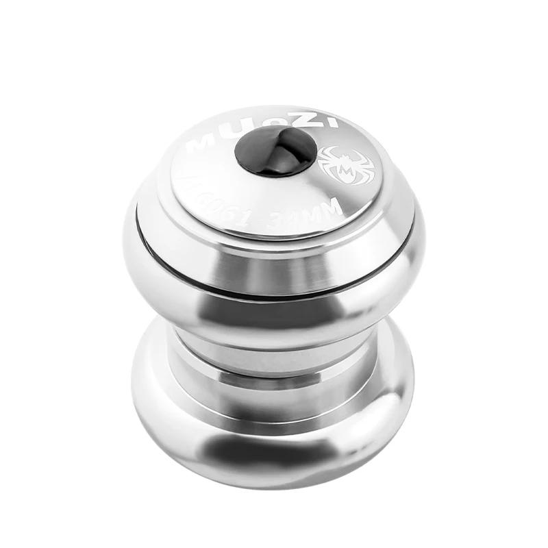 MUQZI 1 1/8" 34MM Headset For 28.6mm Threadless Straight Tube Fork MTB Road Bike Semi Integrated Internal 34MM Headset