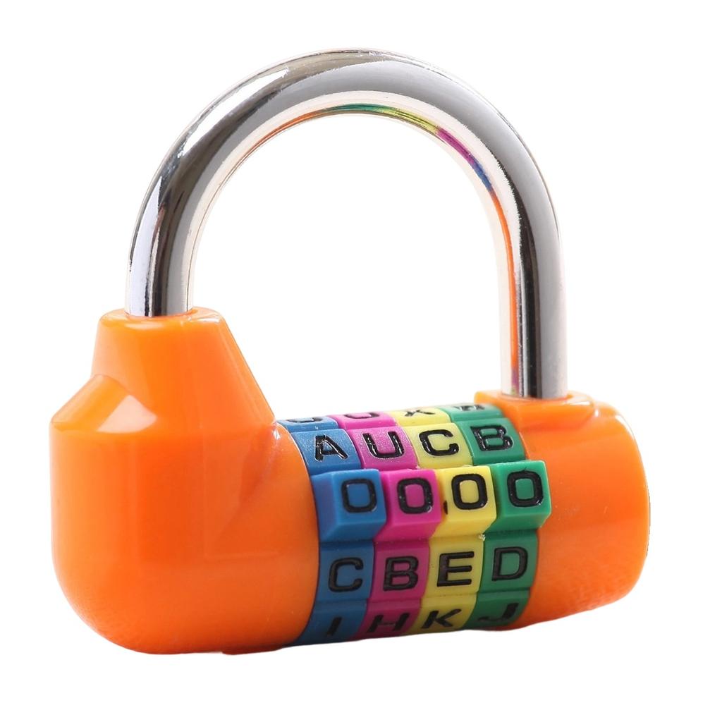 Portable Anti Theft U Padlock Combination Lock 4 Digit Alphabet Code Durable Plastic Lock for Student Dorm Cabinet Use