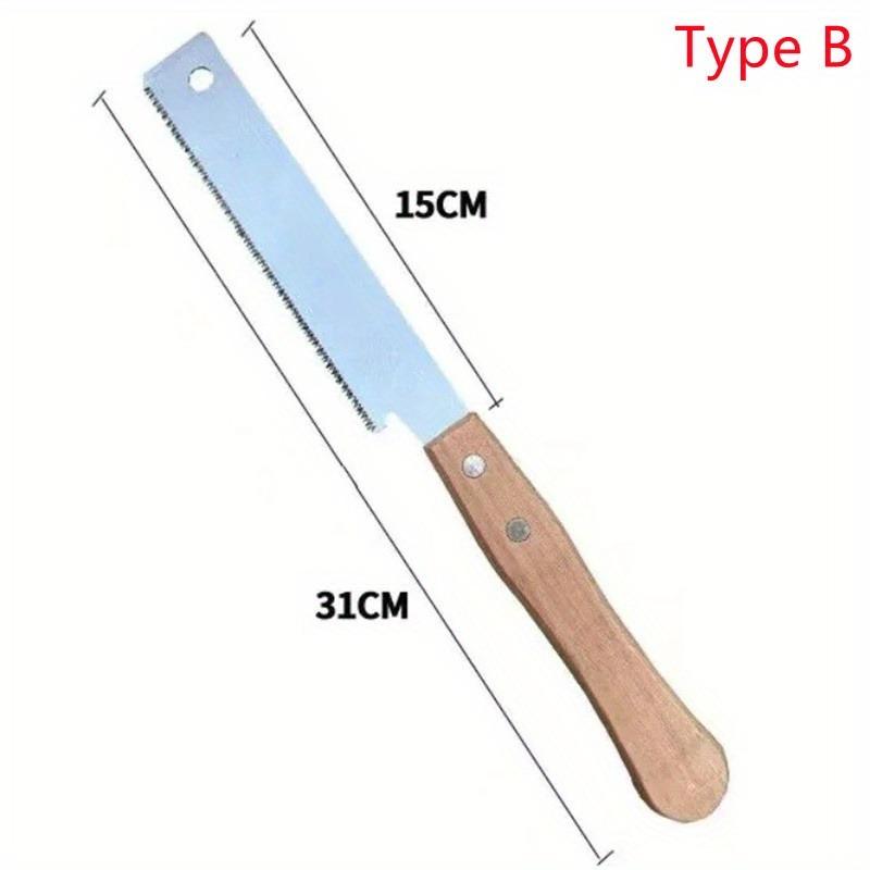 1PC Small Hand Saw Flush Cut Saw Woodworking Hand Saw Wooden Straight Handle Single Edge Pull Saw Trim Tool for Household