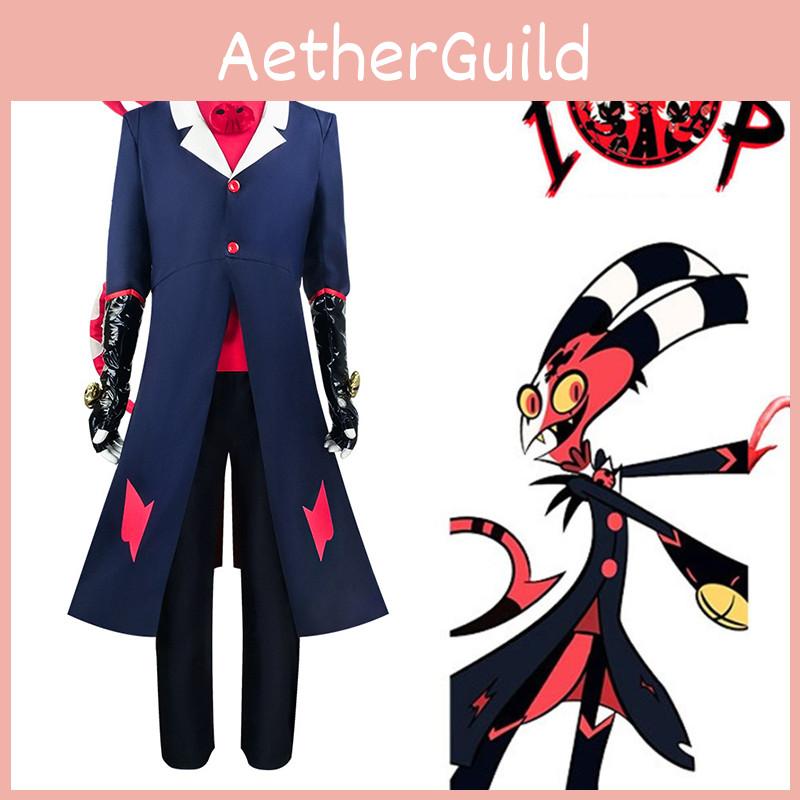 Hazbin Hotel Blitzo Cosplay Costume Jacket Set With Tie And Gloves Perfect For Anime Fans