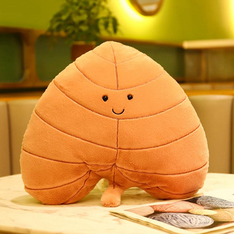 Kawaii Pluche Bladeren Kussen Speelgoed Zacht Esdoornblad Ginkgo Plant Volgestopt Speelgoed Kamer Kerst Vakantie Feest Decor Cadeau