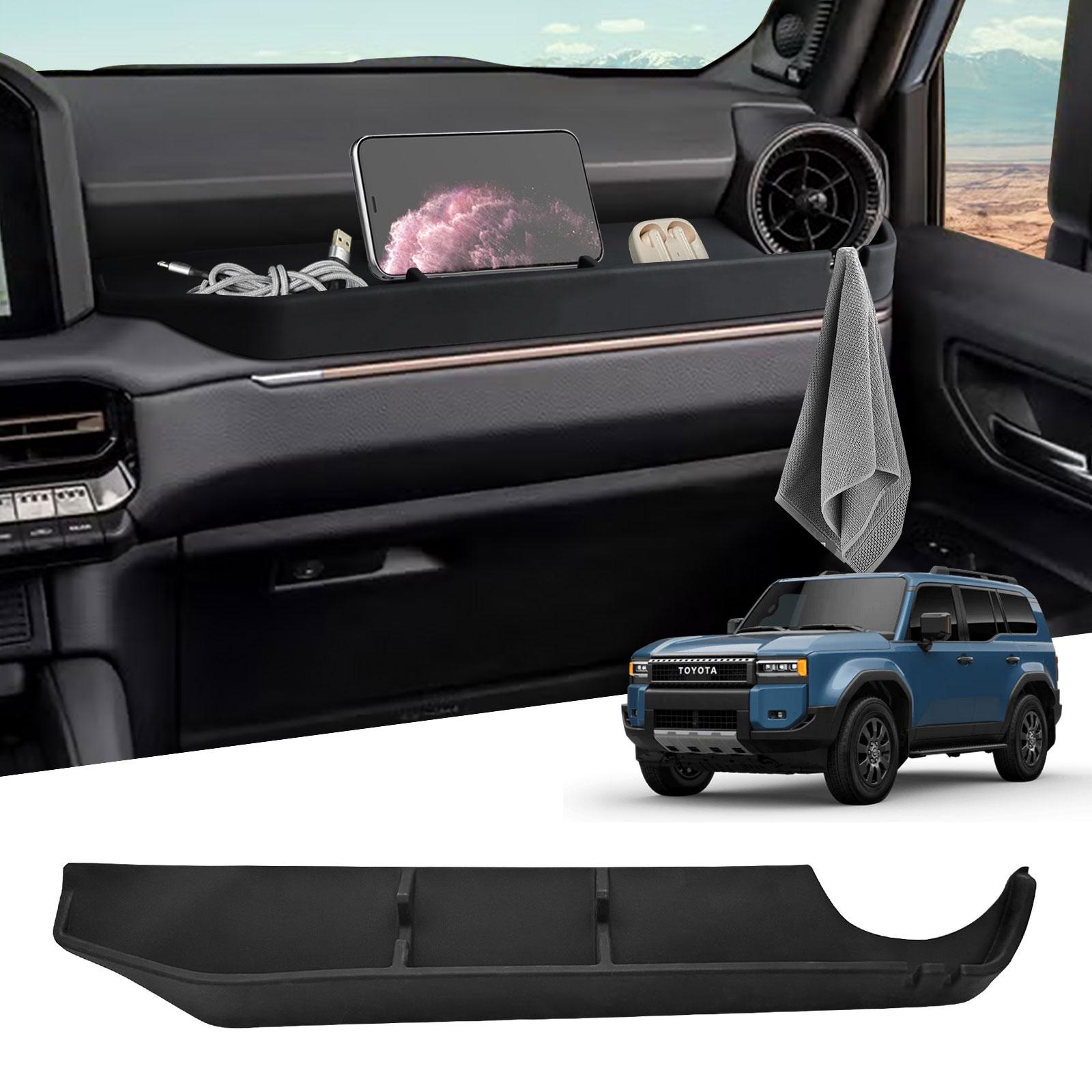 

Пассажирский ящик для хранения для 2025 2025 Toyota Land Cruiser 250&1958 Prado LC250 J250 Панель приборов Силиконовый органайзер Автомобильные аксессуары чёрный