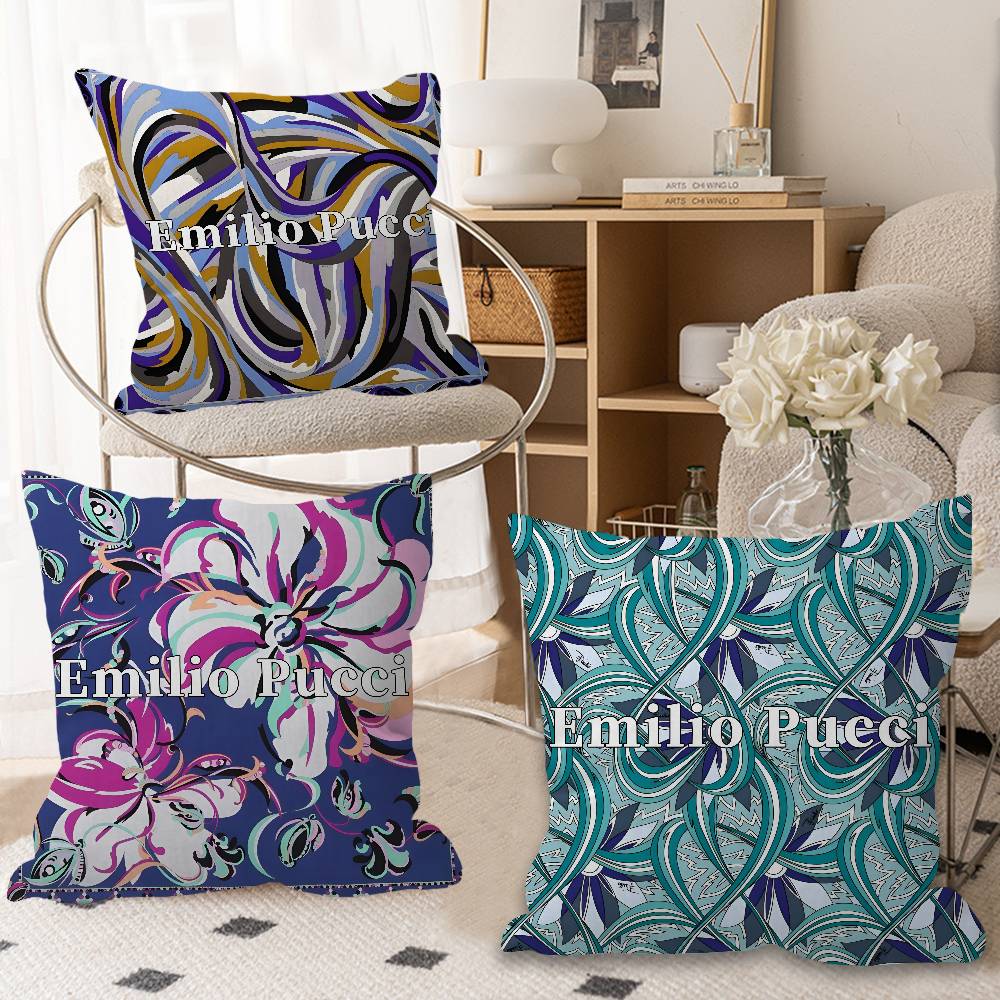 Fashion EEEEmilio logo PPucci Maple Design Cushion Cover Happy Autumn Harvest decor Holiday Decorati Pillow Cover
