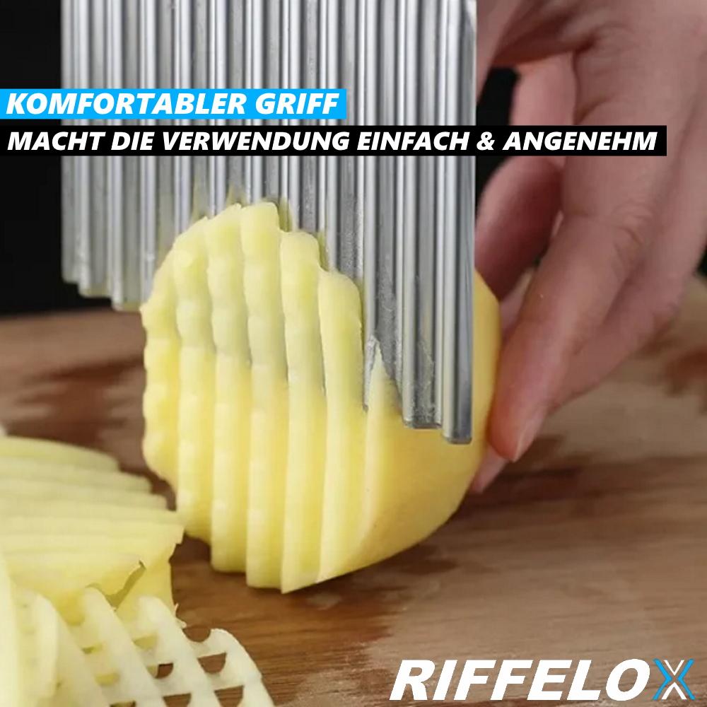 RIFFELOX Wavy Knife Wavy Cutting Knife Stainless Steel Ripple Fries Vegetables
