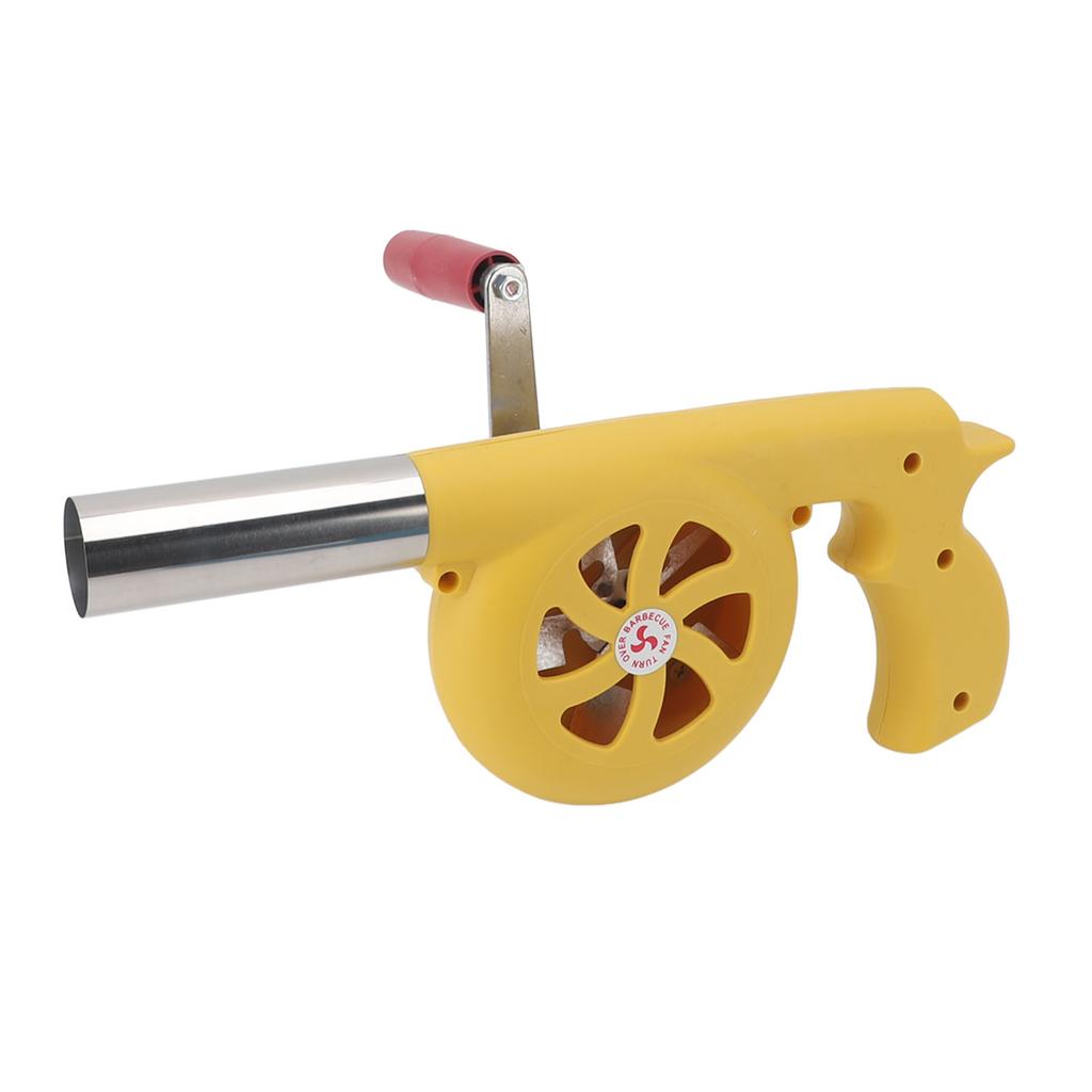 Handkurbel-Grillventilator, erhöht die Feuerkraft, tragbarer Grillluftventilator für Grillen im Freien