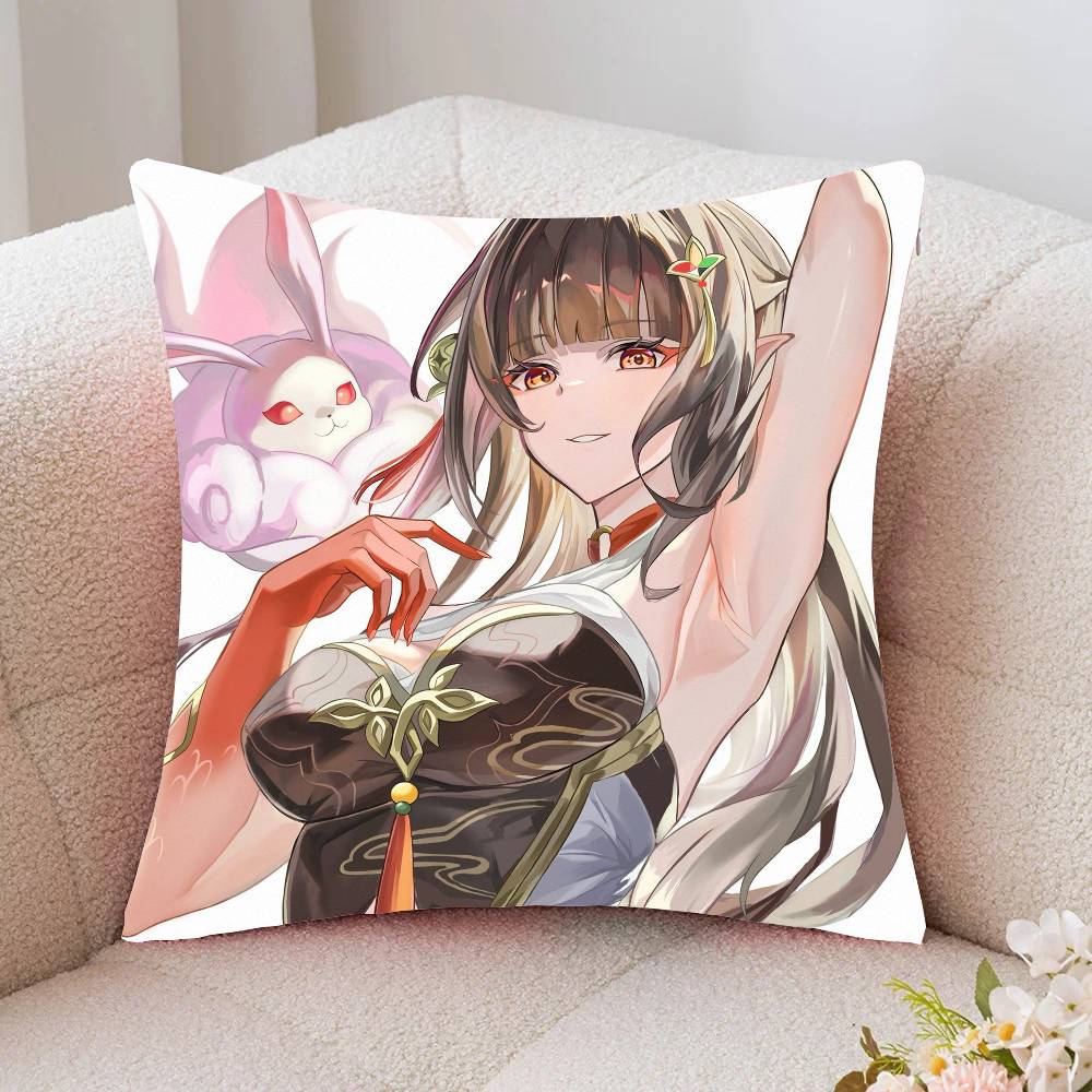 Lingsha Game Honkai Star Rail Pillow Case Fashion Square Pillowcase Bedroom Sofa Room Ins Decoration Leisure