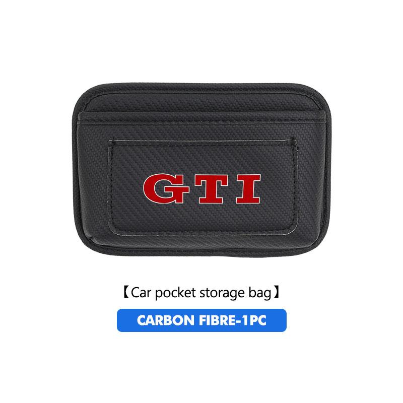 UNYDV1 For Volkswagen VW Leather Car Storage Pocket Phone Holder Seat Side Sundries Bag Beetle CC B5 B6 B7 EOS GTI MK2 MK4 MK5 MK6