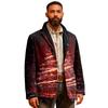Men's Ugly Christmas Corduroy Warm Pocket Suit Jacket Cardigan Men's Casual Suit