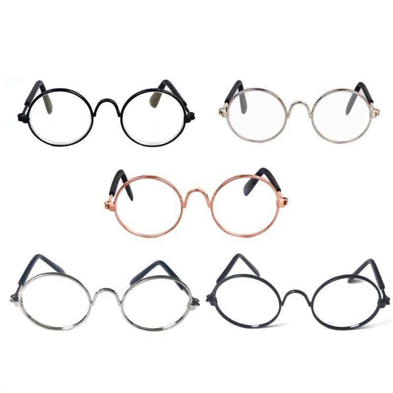 Cat Eye-wear Photos Props Accessories Cosplay Glasses Clear Lens Round Funny Clear Lens Round Glass Gift for Pet Puppy