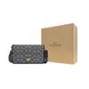 Coach Hayden Monogram Flap Jacquard Fabric And Calfskin Shoulder Crossbody Bag Women bags Dark-Blue C3824-B4RH3