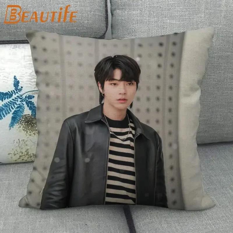 Custom Hwang In Yeop HOT KPOP Pillowcase 45X45cm Wedding Decorative Eco-Friendly Cotton Linen Fabric Pillow Case