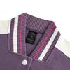 Anta Guan Xiaotong Same Style American Retro Baseball Jacket Deep Hibiscus Purple Warm Jade White Women 162618714S-2
