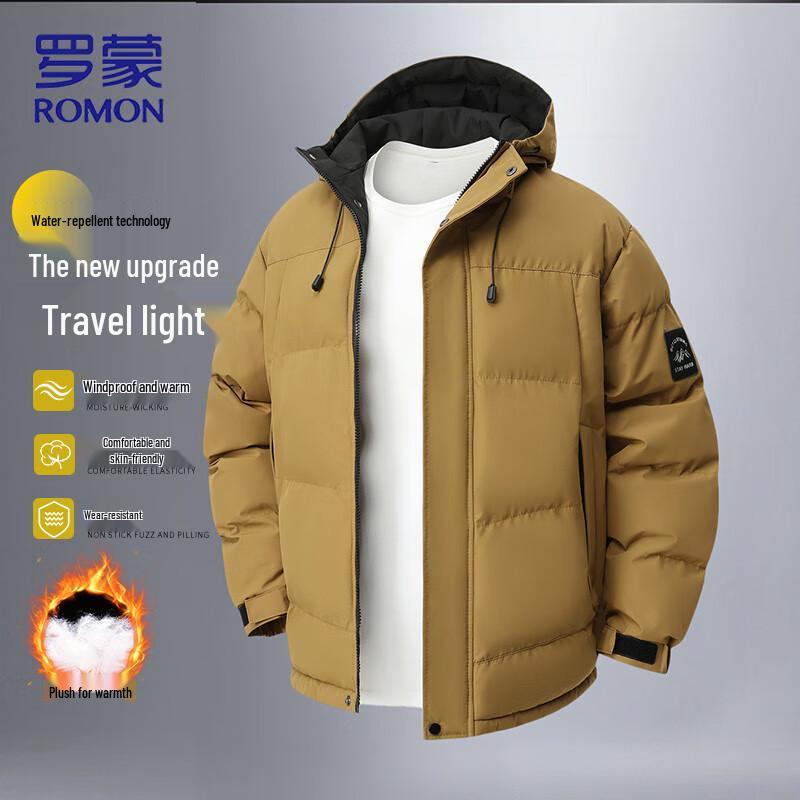 

ROMON Men s Hooded Thick Puffer Jacket S