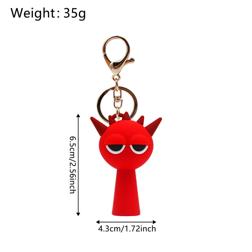 Cartoon Sprunki Keychain Cute Sprunki Oren Raddy Gray Brud Vineria For Men Women Car Bag Pendant Keyring Jewelry Fans Gifts