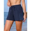 CHARMLEAKS Swim Shorts Women High Waisted Swim Bottom Tummy Control Board Shorts with Pockets Liner