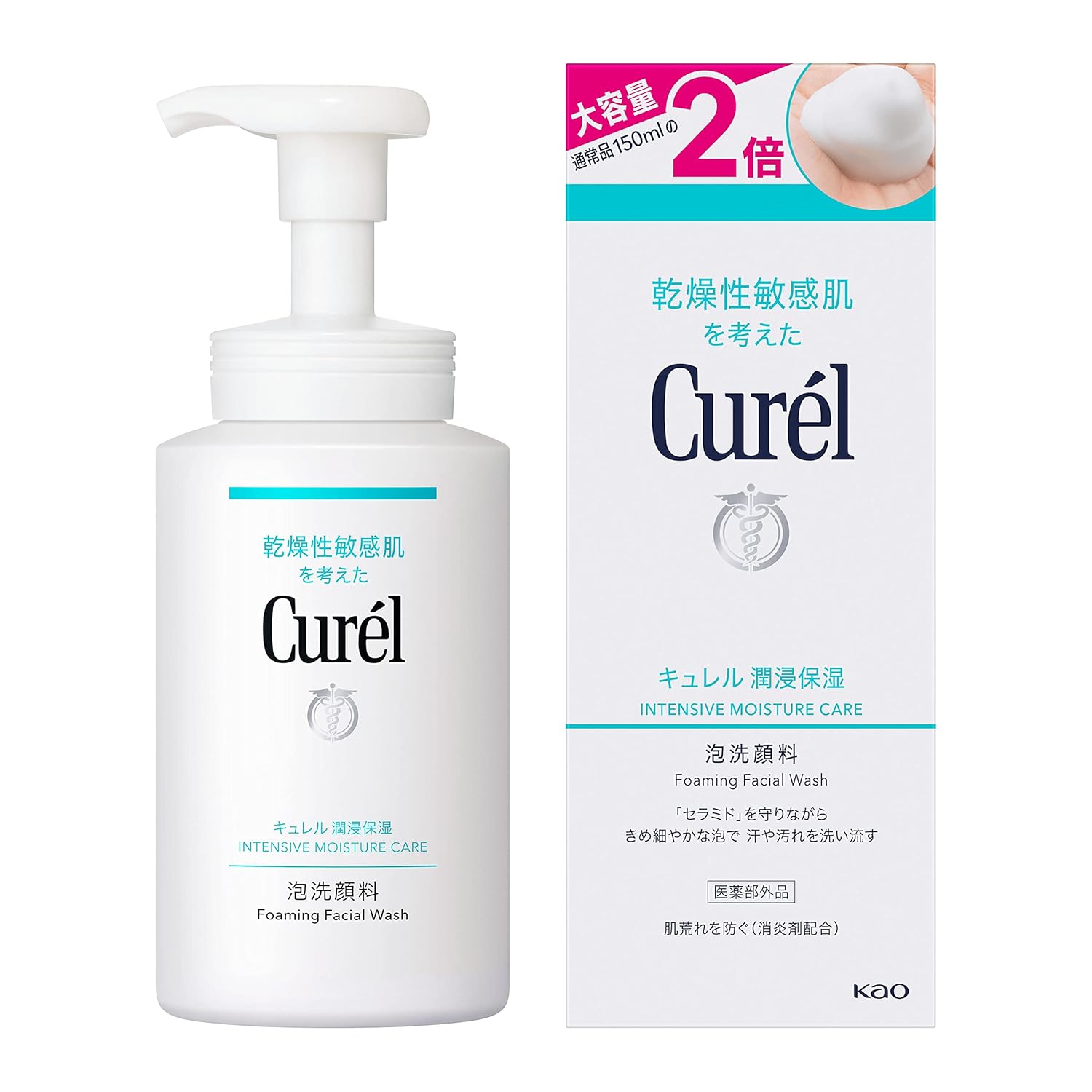 Curel Moisturizing Foam Cleanser Large Size Bottle 300 ml