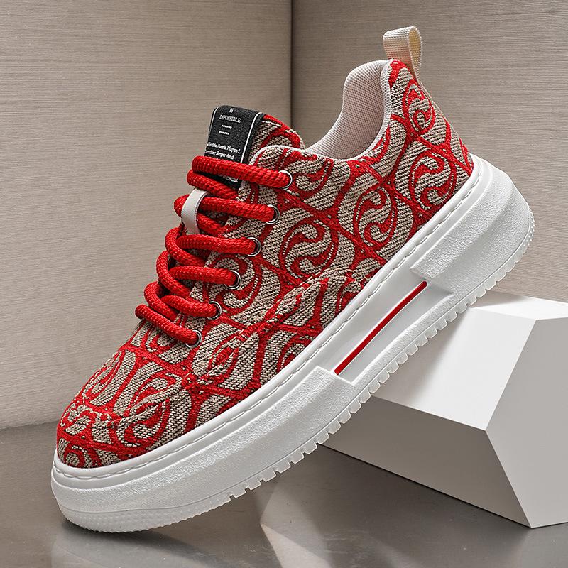 Men's Colorblock Breathable Canvas Low-Top Sneakers - Summer 2025 Collection