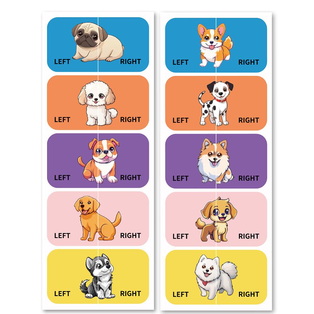 Waterproof Paper Sticker Rectangle Dog 240x90mm