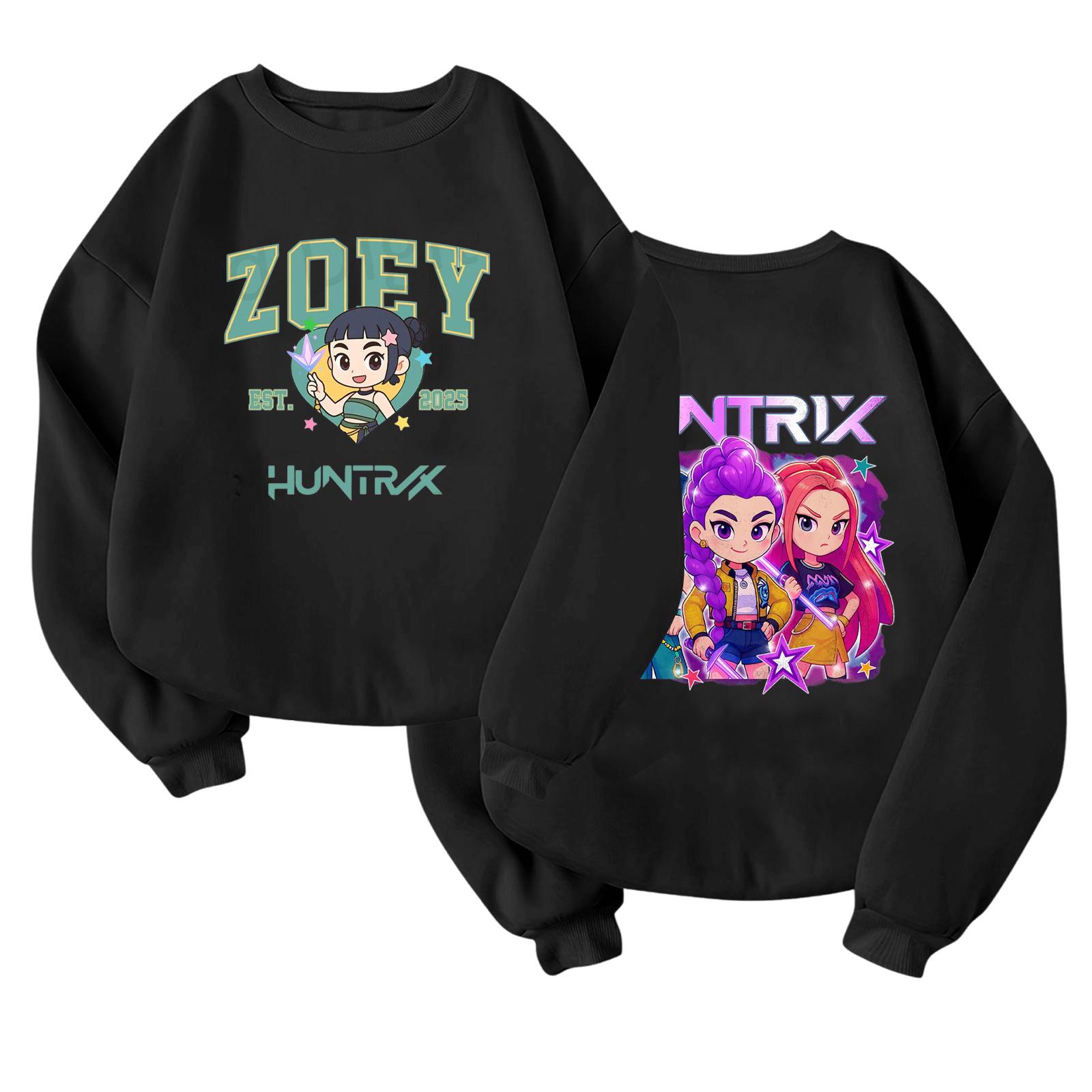 

Детский модный легкий пуловер с длинным рукавом и круглым вырезом с карманами, пуловер с принтом 160 чёрный