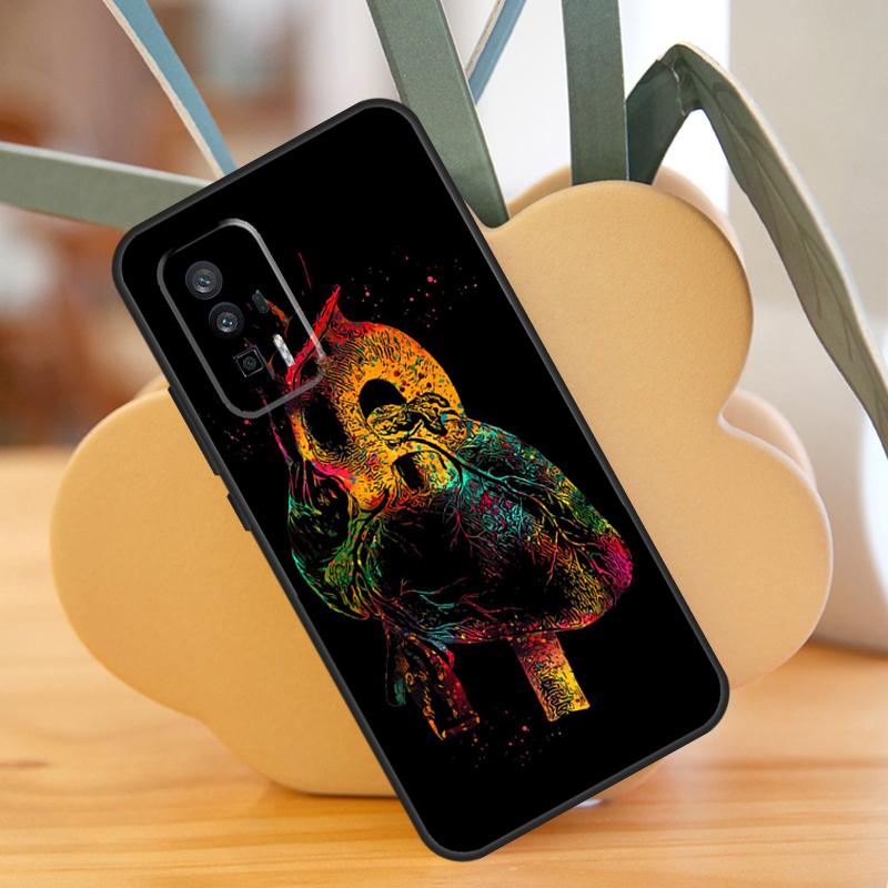 Human Heart Brain Lungs Case For POCO F6 Pro X6 X5 X3 F3 F5 M6 M5s Xiaomi 13T Pro 11T 12T 12 13 Lite 14 Ultra Cover