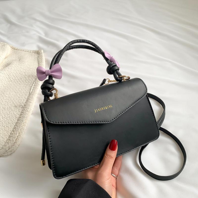 Chic Spring 2023 Pu Leather Handbag Stylish Small Square Shoulder Bag For Women