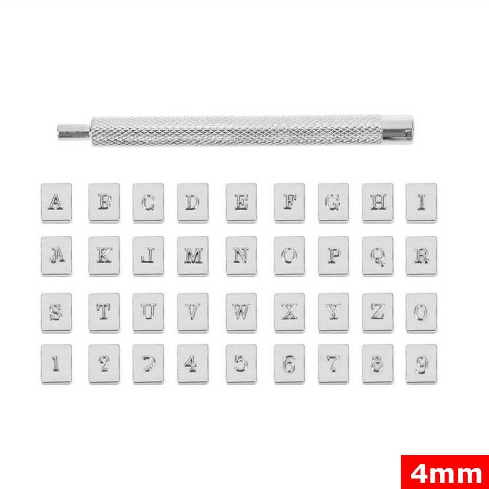 Alphabet Letter Number Punch Set All Inclusive Stamping Set 36pcs Stamp Metal Leather Alphabet Letter Punch Set for Crafts