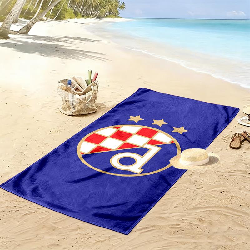 Dinamo Zagreb 2D Flat Print Beach Towel, Large Soft Quick Dry Towel for Beach Camping Swimming