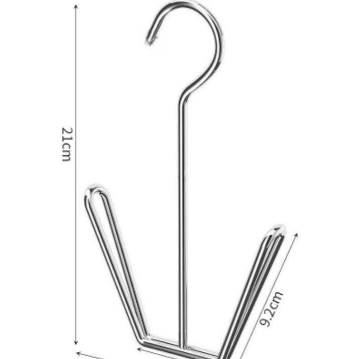 Stainless Steel Windproof Shoe Drying Rack with Hooks