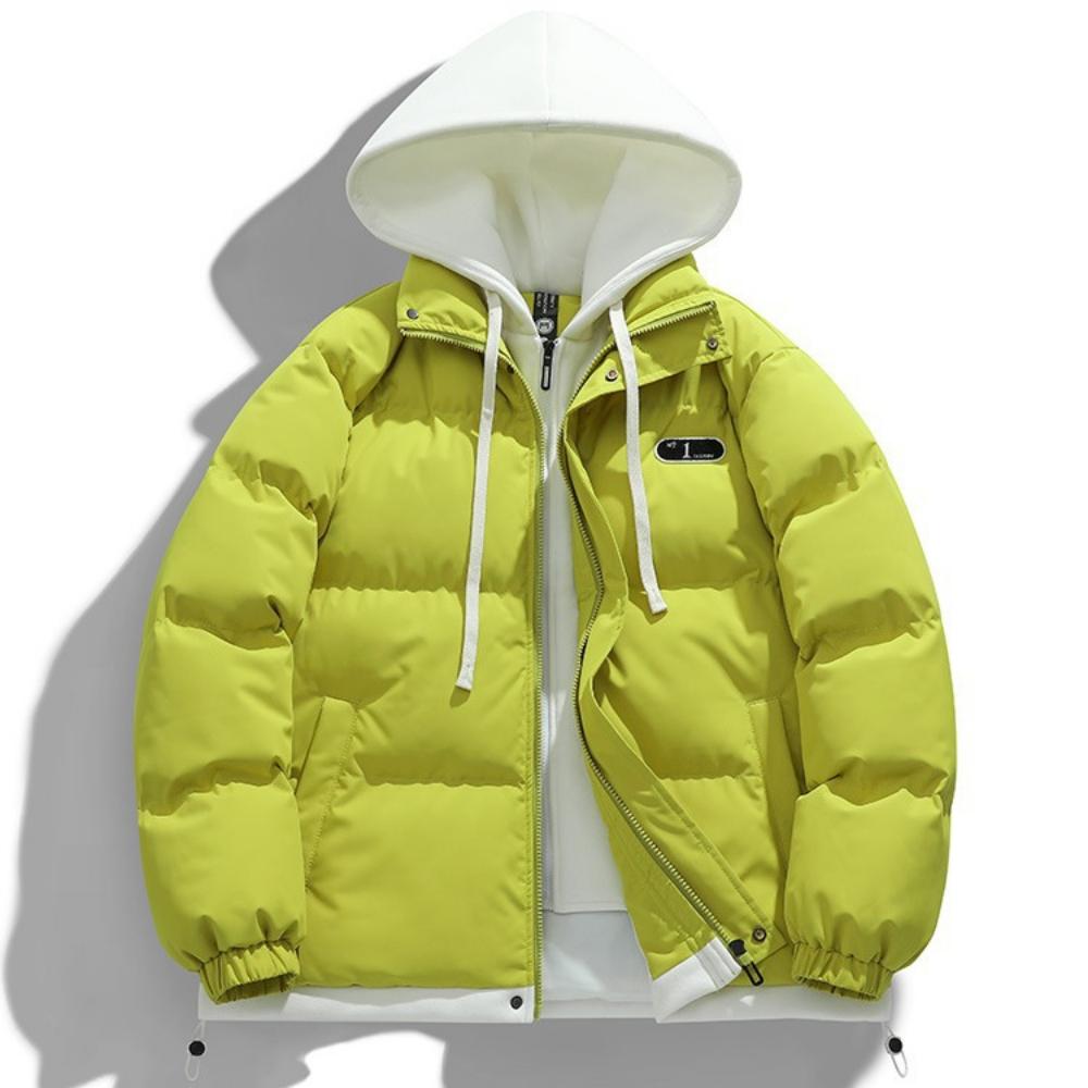 Men's Stylish Two-piece Style Winter Coat, Loose Fit, Warm and Versatile Outerwear for Winter.