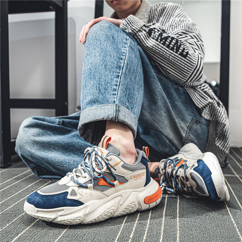 Pantofi de Toamnă pentru Bărbați Pantofi Sport Chunky la Modă cu Înălțime Mărită Pantofi Casual Pantofi Sport pentru Bărbați