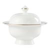 Premium Hotel Restaurant Household Tableware Ceramic Cup Wide Edge High Foot Cup Dessert Cup Stew Cup Covered Soup Cup