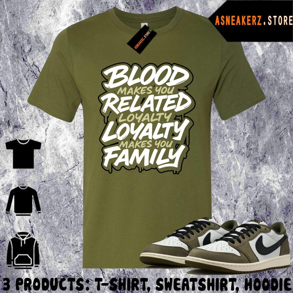 Shirt To Match AJ 1 Low OG Medium Olive 2026 Sneaker Matching Loyalty Over Blood