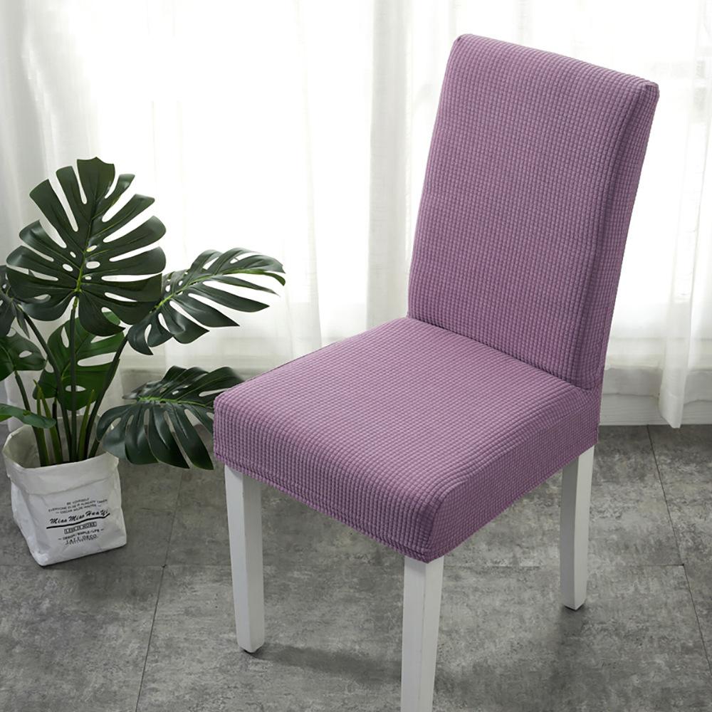 Universal Jacquard Chair Cover Stretch Solid Color Chair Covers Dining Room Wedding Hotel Banquet Home Decor Washable Seat Case