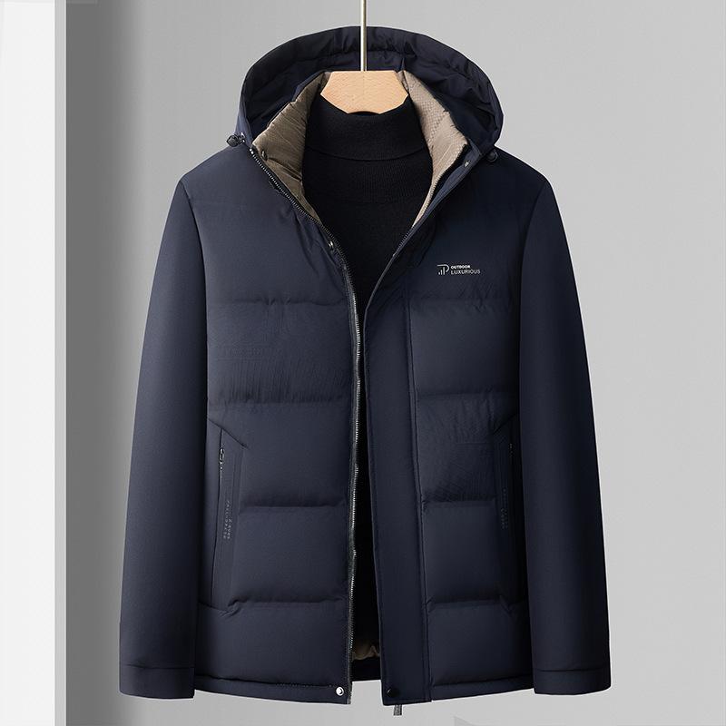 Men's Winter Warm Quilted Hooded Jackets Casual Windproof Padded Coat Thicken Parka Jacket for Men Full Zip Windbreaker Insulated Jackets with Hood