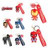 Cartoon Marvel American Captain Spider-man Silicone Keychain Pendant Batman Superhero Small Gift