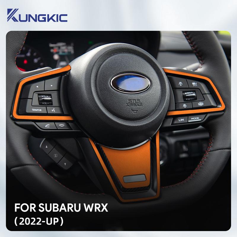 For Subaru WRX/ WRX STI   2024 2025 Car Steering Wheel Center Black Red Interior Auto Accessories Top Suede Trim Sticker