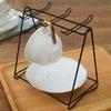 Vertical Coffee Cup Holder Iron Cup Storage Rack Durable Cup Plate Rack  Kitchen
