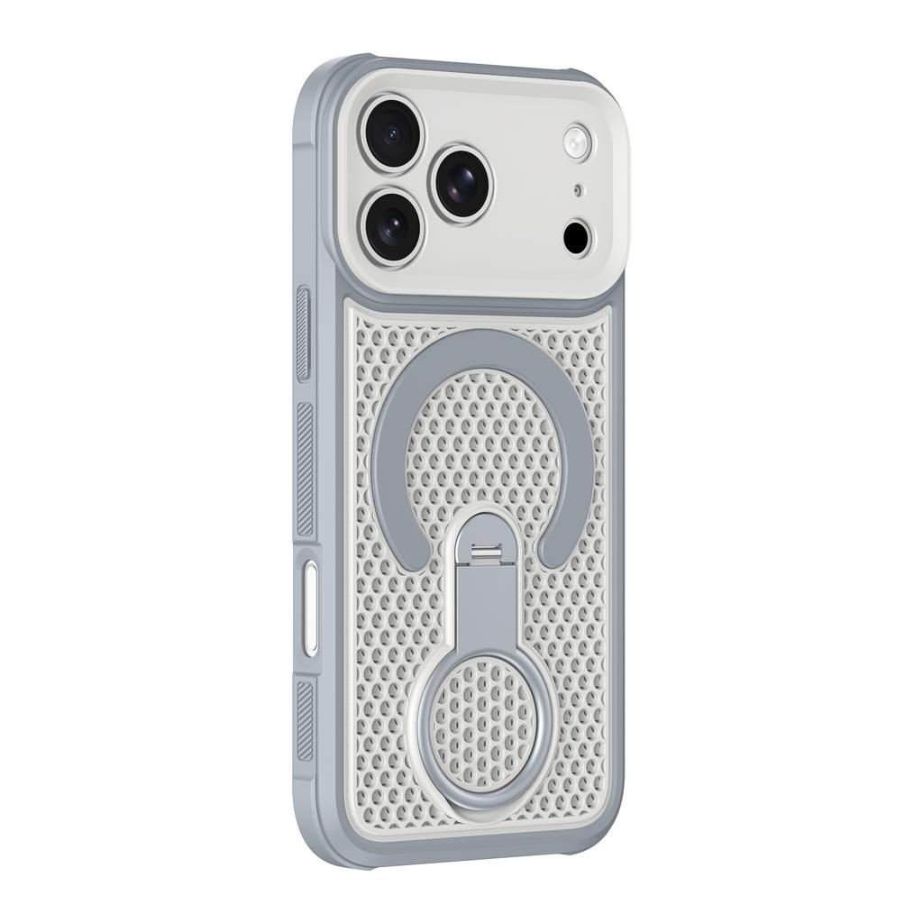 Luxury 360° Rotate Stand For Magsafe Magnetic Phone Case For iPhone 17 Air 16 15 14 Plus 13 12 11 Pro Max Heat Dissipation Cover