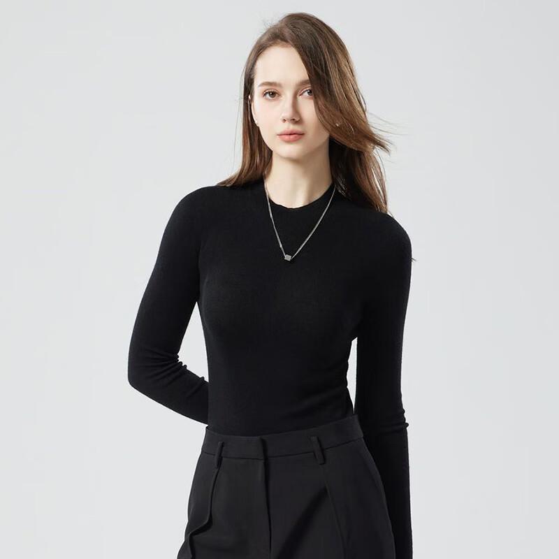 Fengxun Women's Slim-Fit 100% Merino Wool Turtleneck Sweater