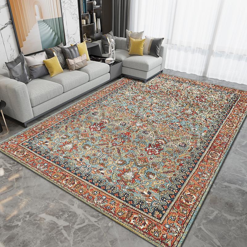 Persian Style Vintage Carpet Living Room Sofa American High End Non Slip Wear Resistant Carpet Home Decoration